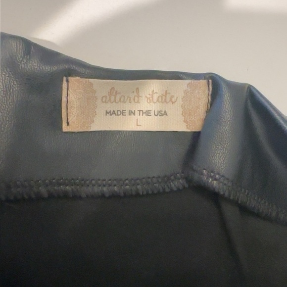 Altar'd State Black Faux Leather Skirt - Picture 3 of 4